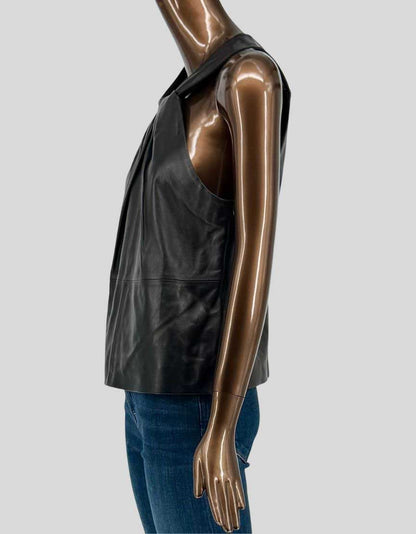 ANTONIO MELANI Leather Halter Top w/ Tags - Medium