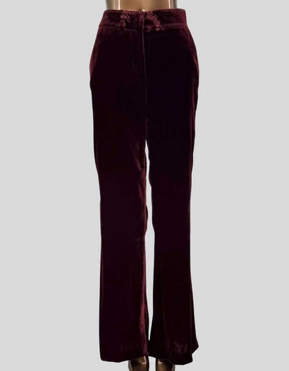 VERONICA BEARD Velvet Straight-Leg Pants - 6 US