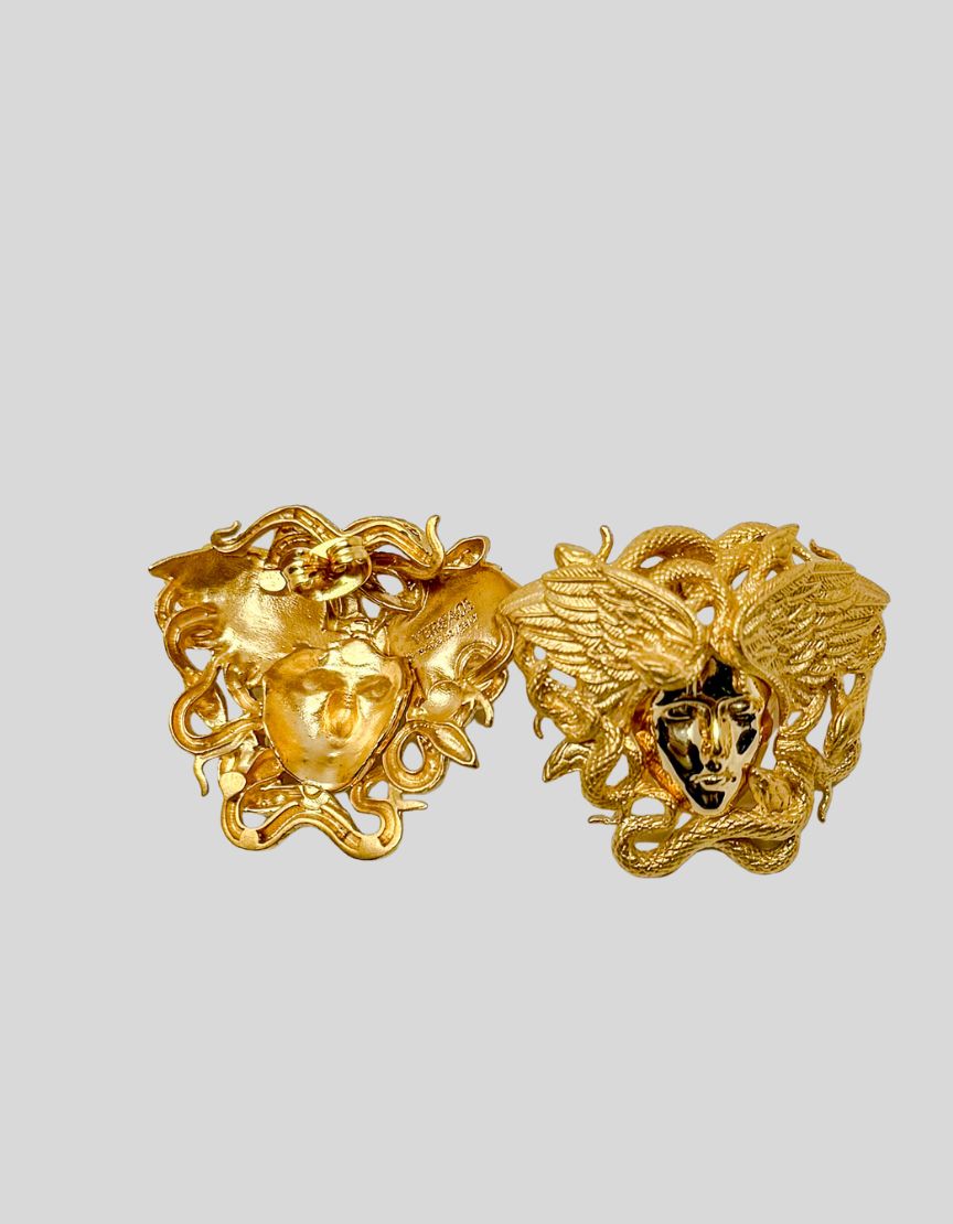 VERSACE Gold-Tone Tribute Medusa Stud Earrings