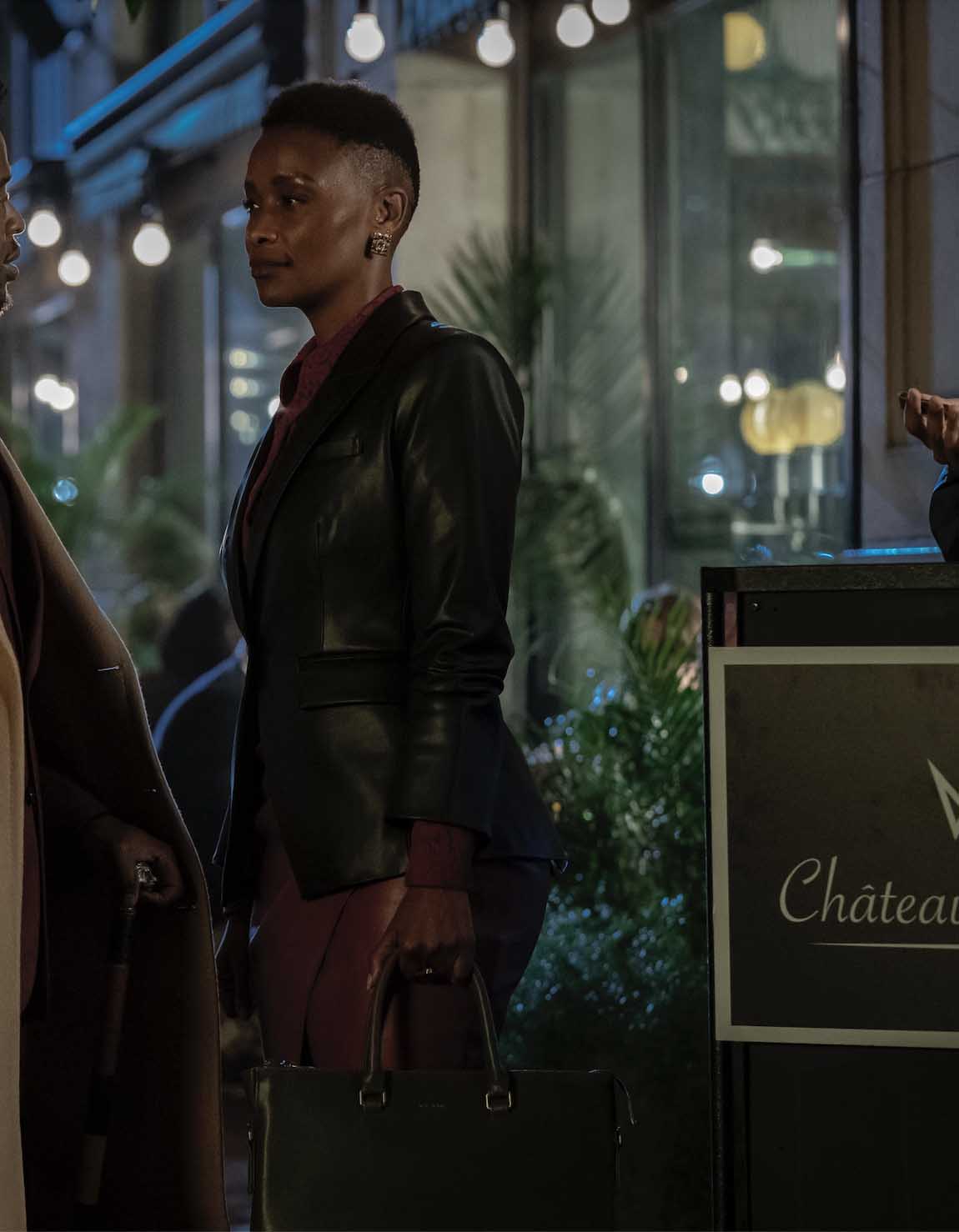 ELIE TAHARI Leather Wrap Skirt - 6 US