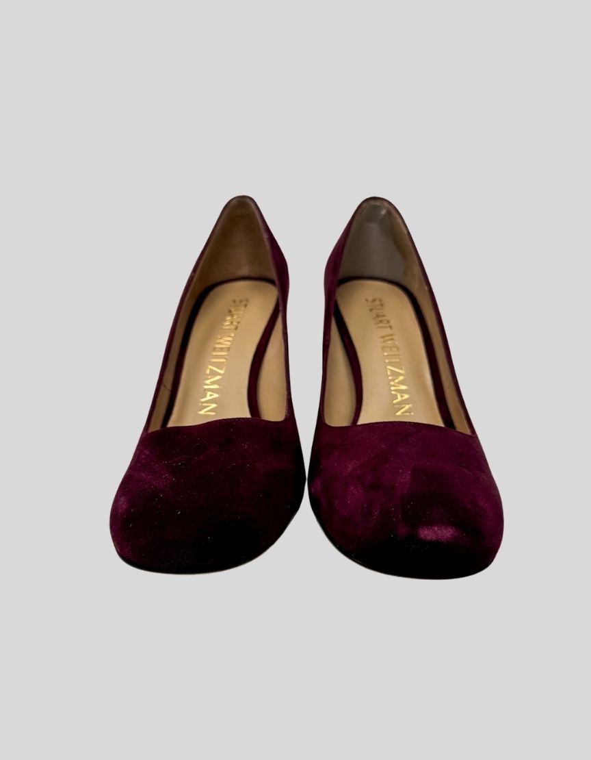 STUART WEITZMAN pumps in burgundy velvet w/ Tags - 6.5 US
