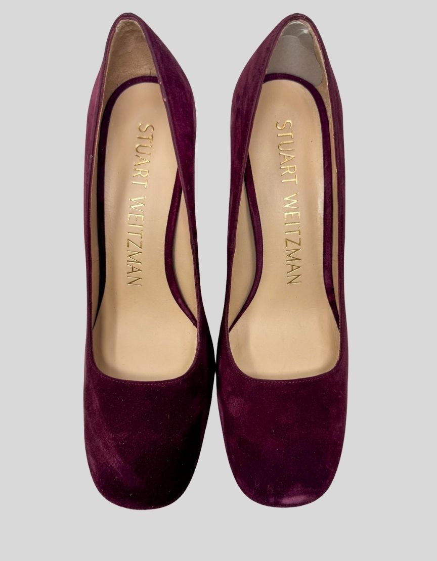 STUART WEITZMAN pumps in burgundy velvet w/ Tags - 6.5 US