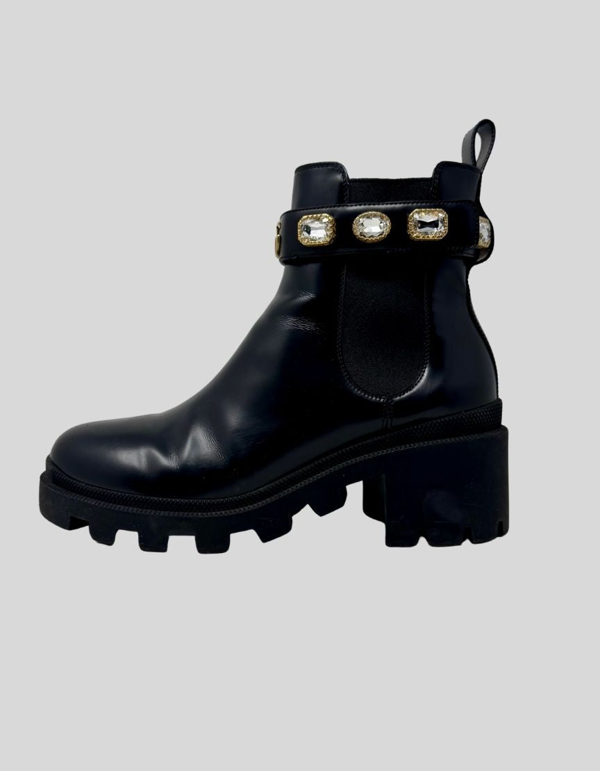 GUCCI Crystal Belt Ankle Boots - 39 IT | 9 US