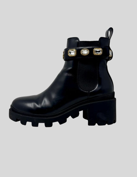 GUCCI Crystal Belt Ankle Boots - 39 IT | 9 US