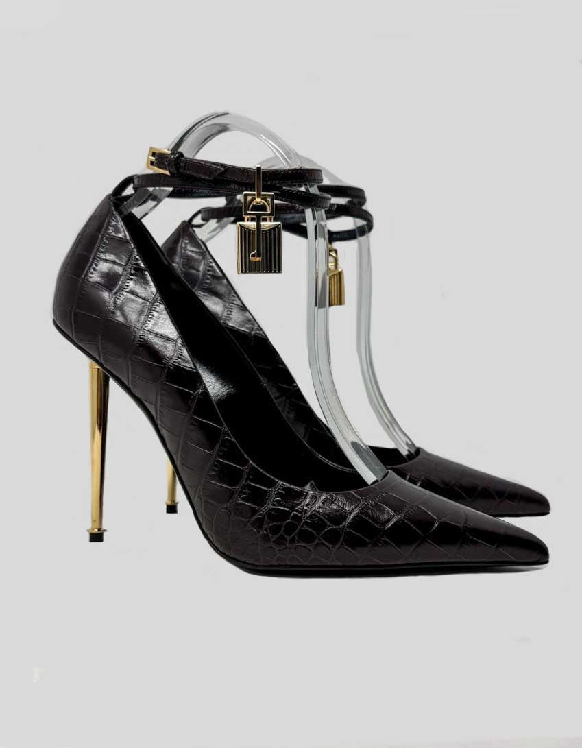 TOM FORD Padlock Ankle Strap Pumps - 40 IT | 10 US