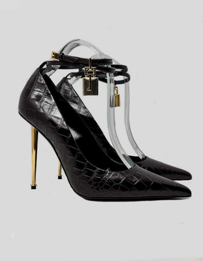 TOM FORD Padlock Ankle Strap Pumps - 40 IT | 10 US