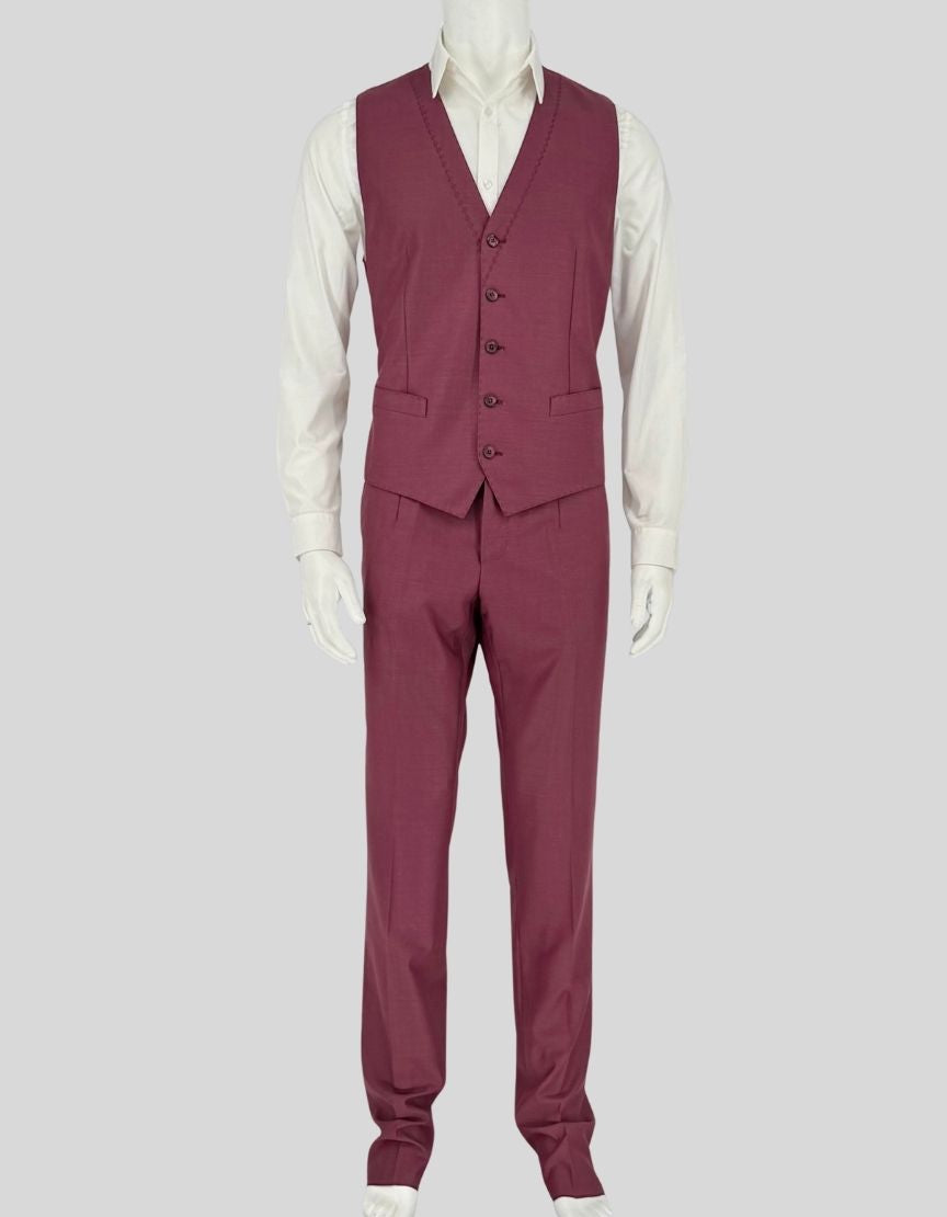 DOLCE & GABBANA Three-Piece Suit w/ Tags - 50 IT | 40R US