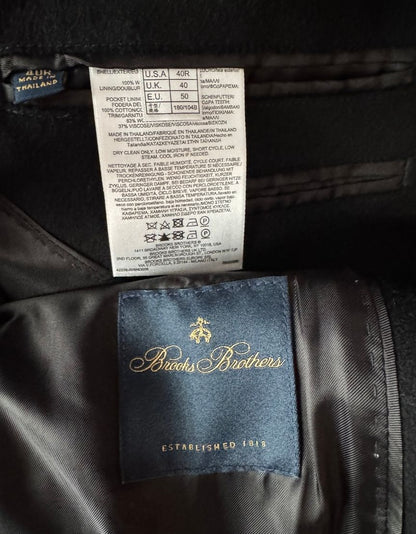 BROOKS BROTHERS Wool-Blend Topcoat w/ Tags - 40R US | 50 EU
