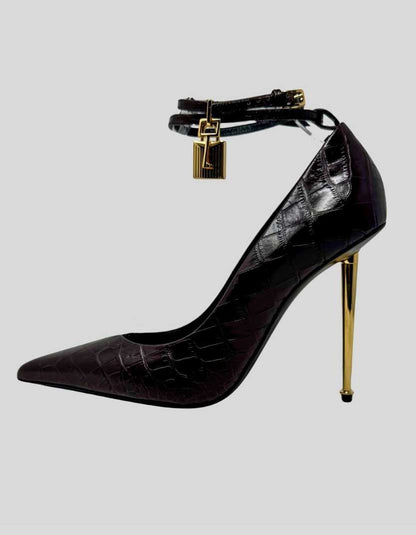 TOM FORD Padlock Ankle Strap Pumps - 40 IT | 10 US