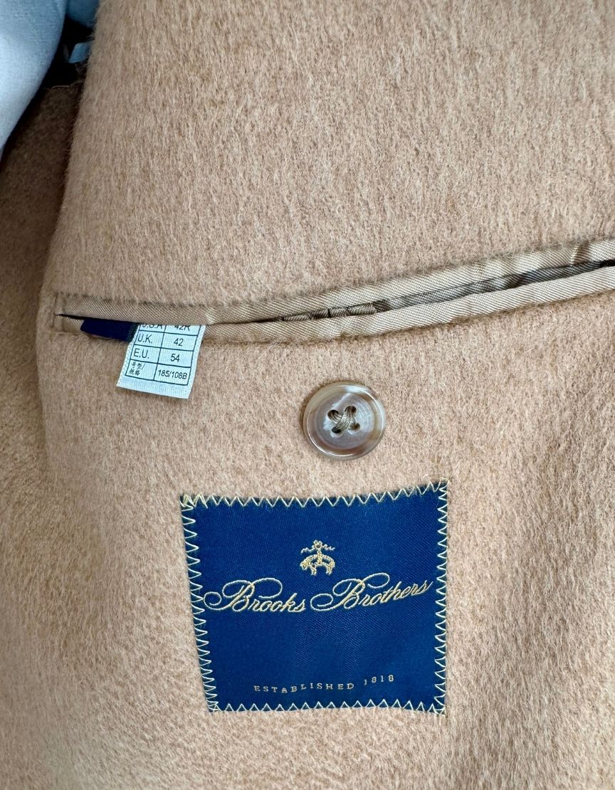 BROOKS BROTHERS Camel Hair Topcoat - 42R US | 52 EU