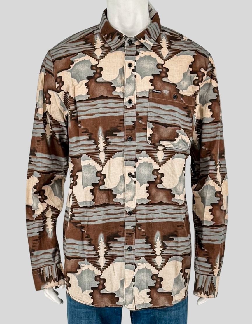 VOLCOM Printed Button-Up Shirt w/ Tags - X-Large