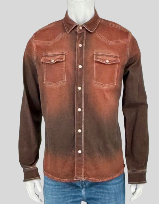 TELERIA ZED Ombré Western Shirt - Medium