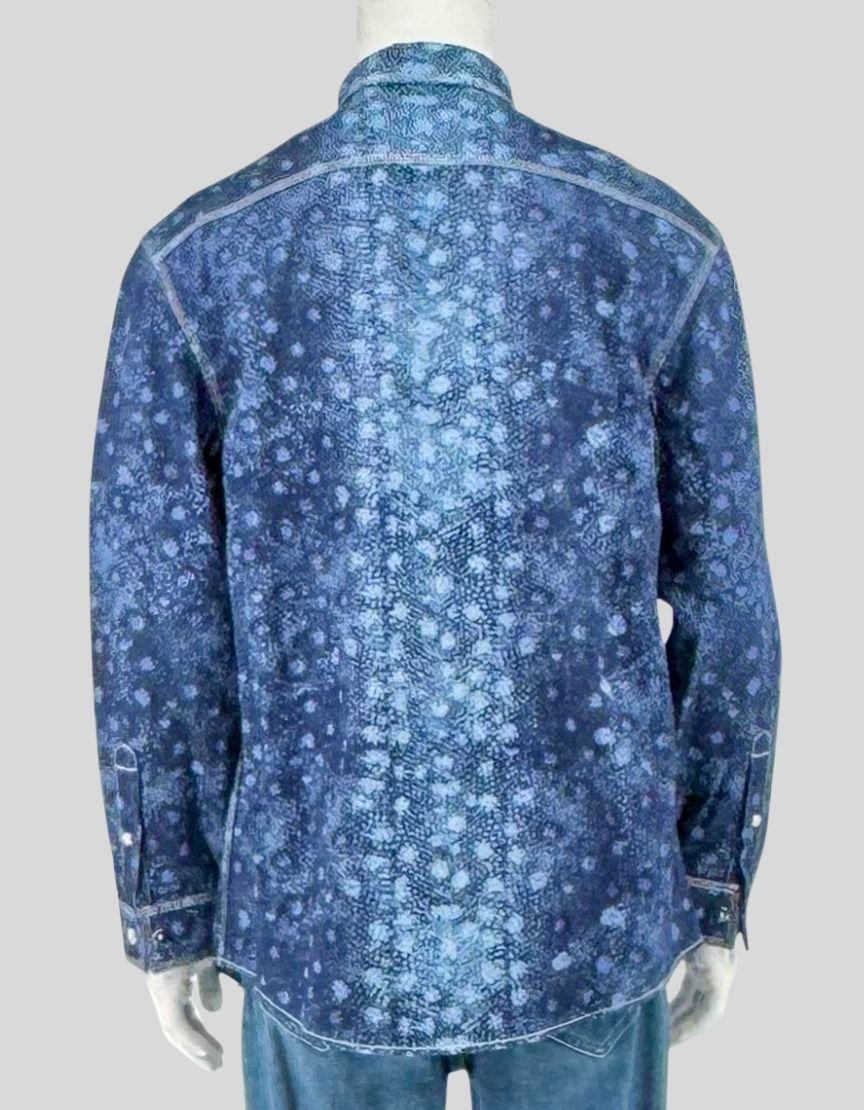 BURBERRY Abstract Print Button-Up Shirt w/ Tags - Medium