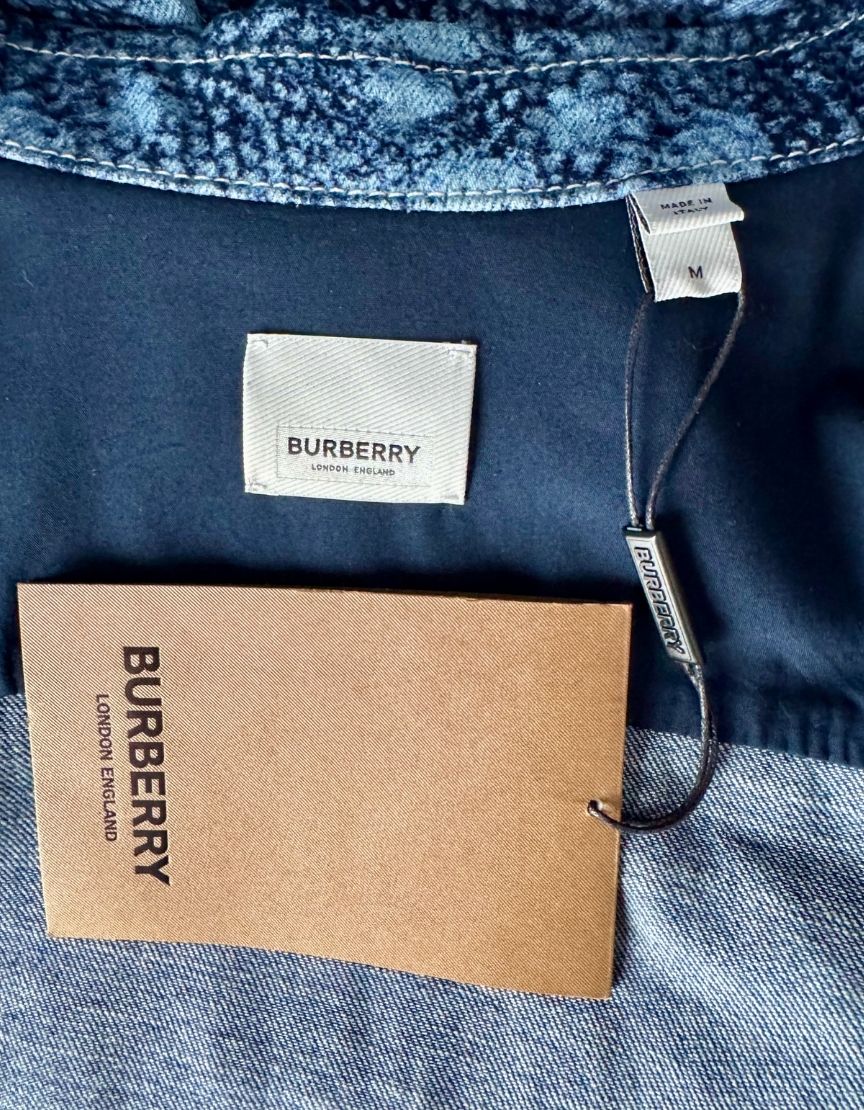 BURBERRY Abstract Print Button-Up Shirt w/ Tags - Medium