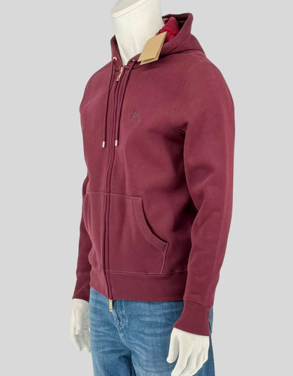 BURBERRY Check-Lined Zip Hoodie w/ Tags - Medium