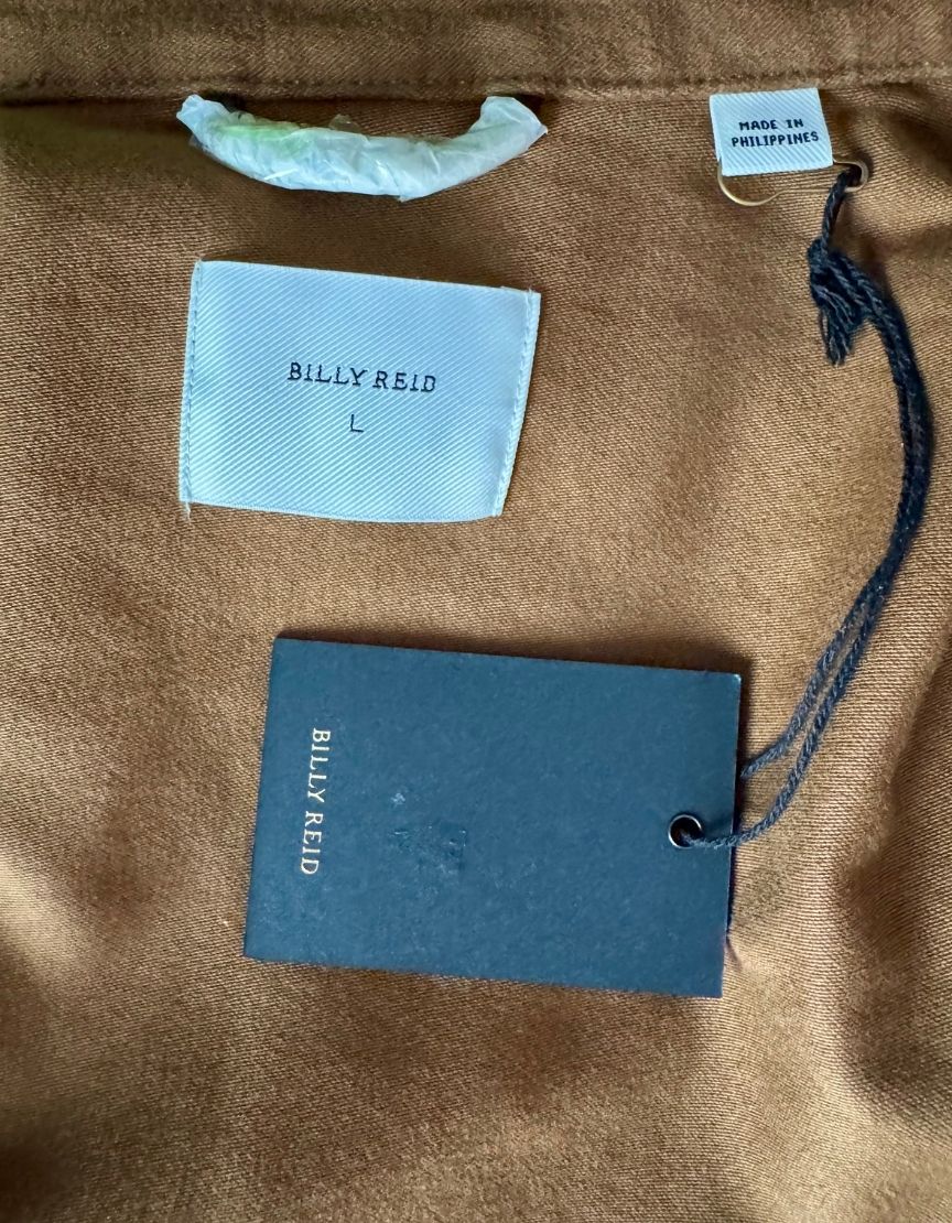 BILLY REID Moleskin Mo Shirt Jacket w/ Tags - Large
