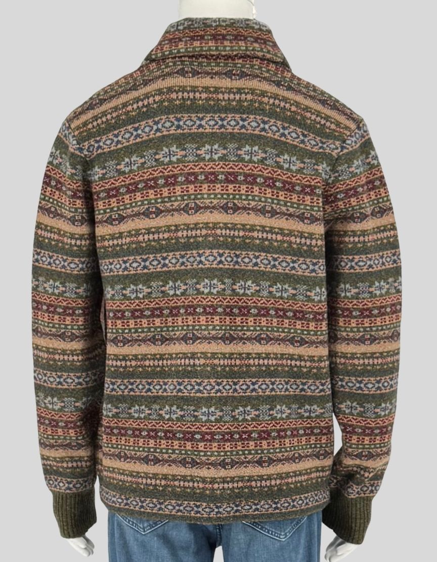 SCHOTT BROS Fair Isle Shawl Collar Cardigan w/ Tags - Large