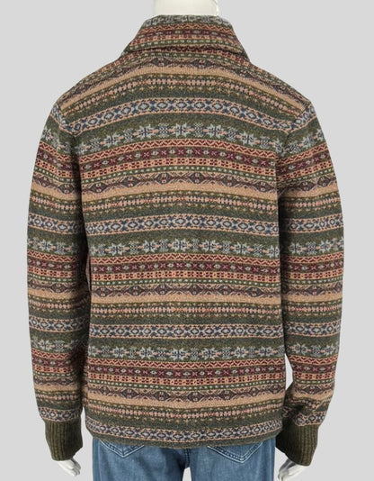SCHOTT BROS Fair Isle Shawl Collar Cardigan w/ Tags - Large