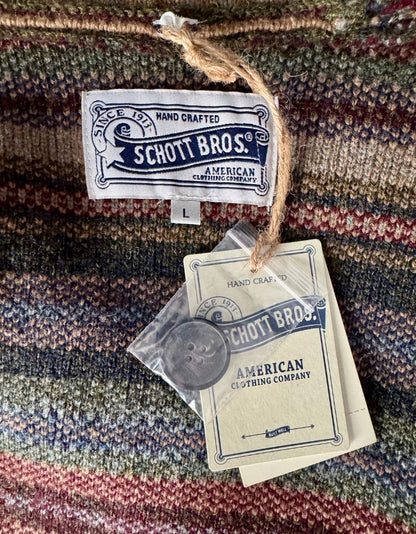 SCHOTT BROS Fair Isle Shawl Collar Cardigan w/ Tags - Large