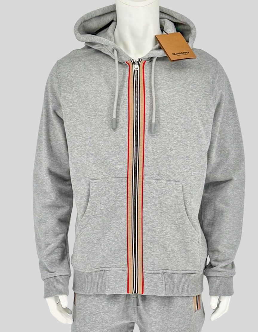 BURBERRY Icon Stripe Tracksuit Set w/ Tags - Medium