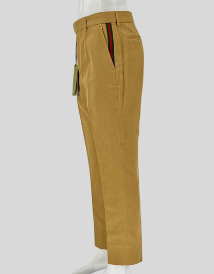 GUCCI Web Stripe Twill Trousers w/ Tags - 32 US | 48 IT