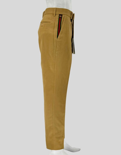 GUCCI Web Stripe Twill Trousers w/ Tags - 32 US | 48 IT