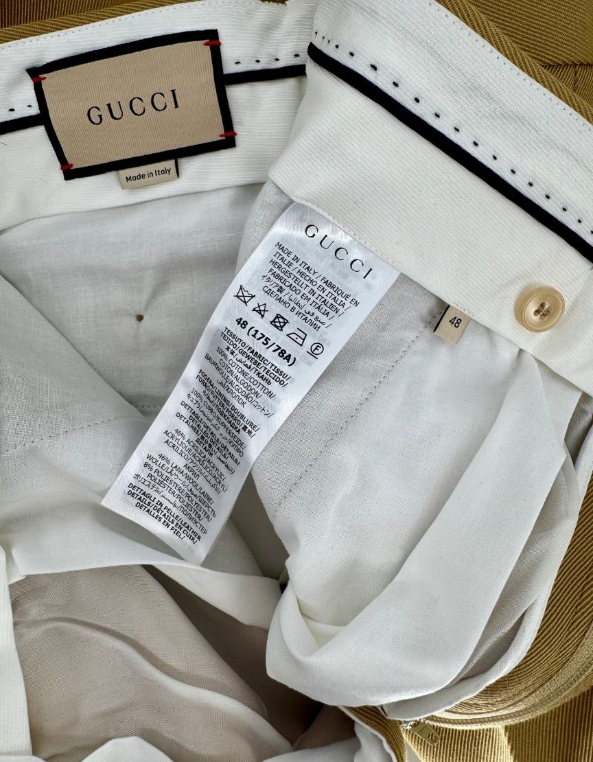 GUCCI Web Stripe Twill Trousers w/ Tags - 32 US | 48 IT