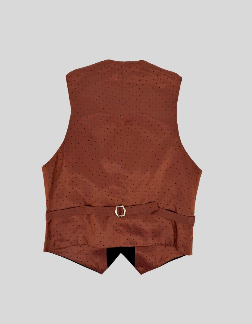 ROMANO LUXURY COLLECTION Navy Windowpane Three-Piece Suit - 10Y US