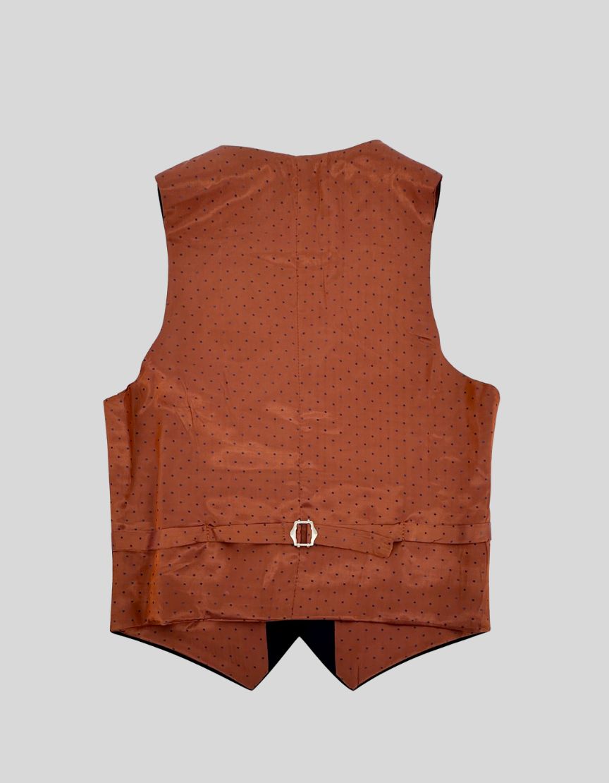 ROMANO LUXURY COLLECTION Navy Windowpane Three-Piece Suit w/ Tags - 12Y US