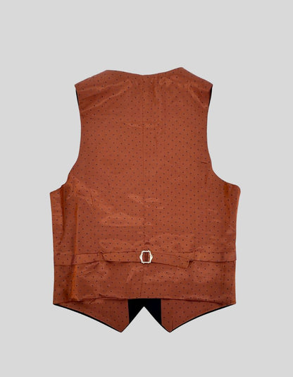 ROMANO LUXURY COLLECTION Navy Windowpane Three-Piece Suit w/ Tags - 12Y US