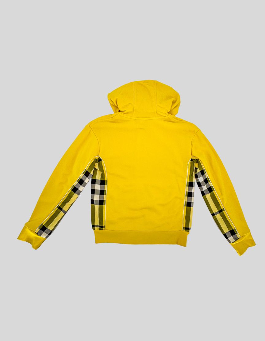 BURBERRY Check Panel Zip-Up Hoodie w/ Tags - 12Y US