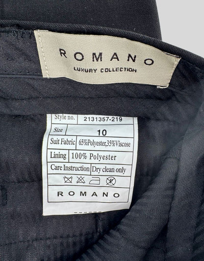 ROMANO LUXURY COLLECTION Navy Polka Dot Three-Piece Tuxedo Suit - 10Y US