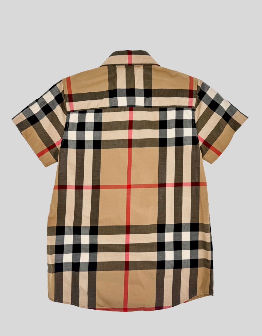 BURBERRY Classic Check Short Sleeve Shirt - 10Y US