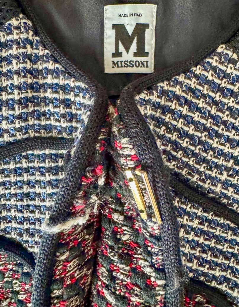 MISSONI Mixed-Media Tweed Colorblock Blazer - 46 IT | 10 US