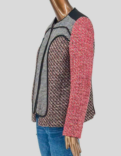 MISSONI Mixed-Media Tweed Colorblock Blazer - 46 IT | 10 US