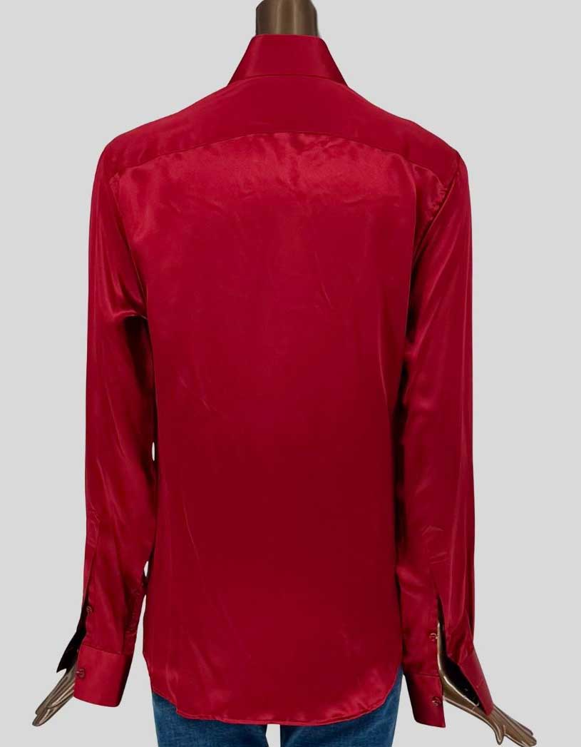 ANTO BEVERLY HILLS Silk Charmeuse Blouse - Medium