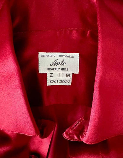 ANTO BEVERLY HILLS Silk Charmeuse Blouse - Medium