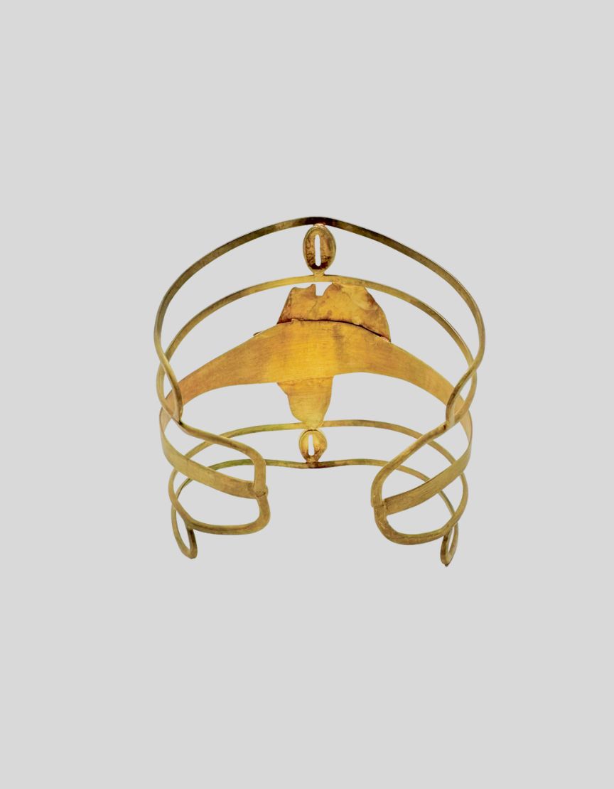 GARNET HILL Designer Gold-Tone Elephant Arm Cuff - One Size