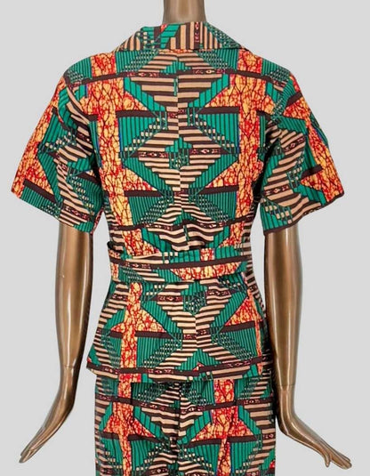 TRIBALBYN African Print Jacket & Pants Set - Small