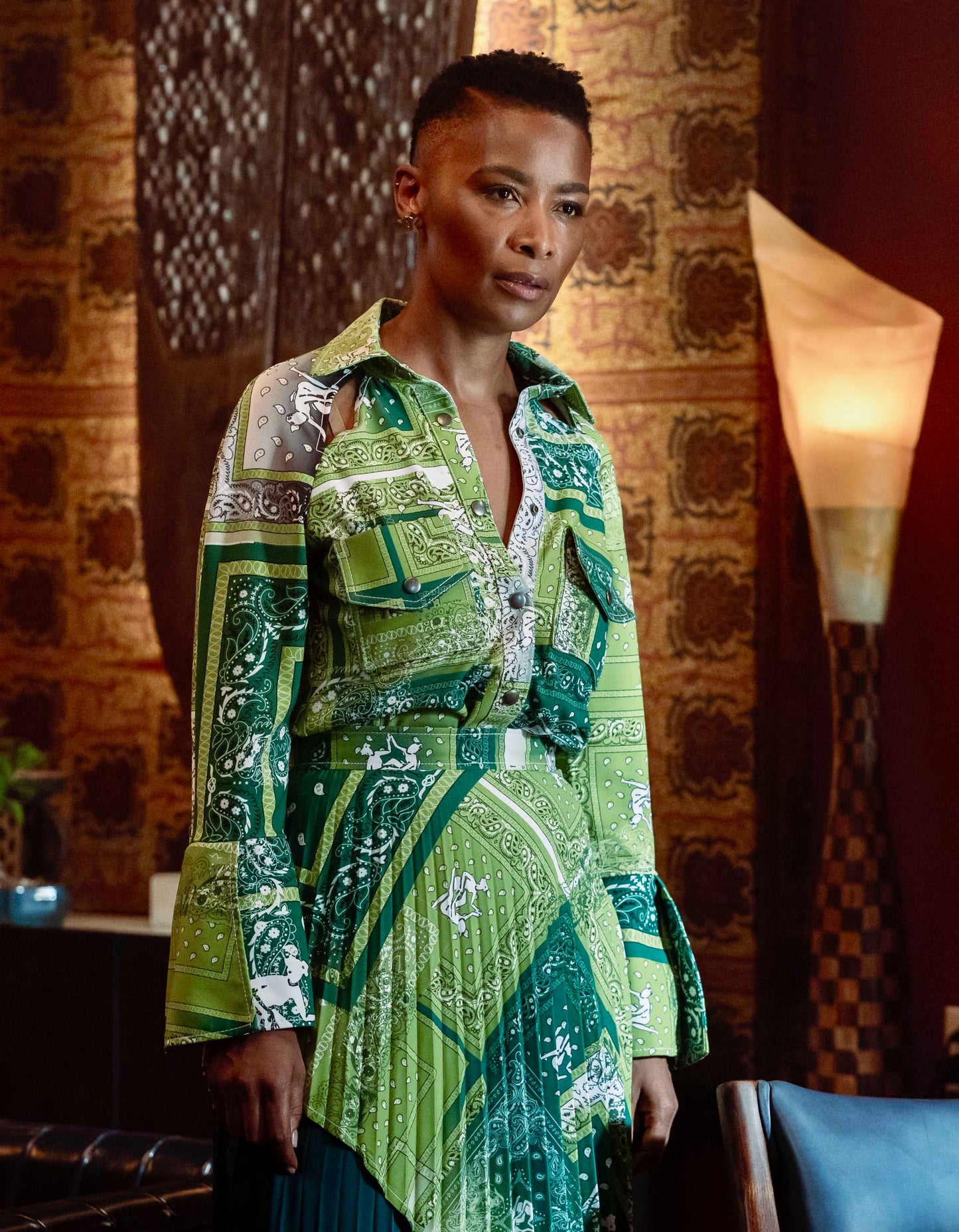 THEBE MAGUGU Sisterhood Bandana Cutout Blouse - Small