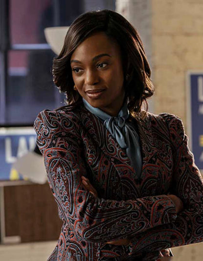 SANTORELLI Paisley Print Puff Shoulder Blazer - 6 US | 42 IT