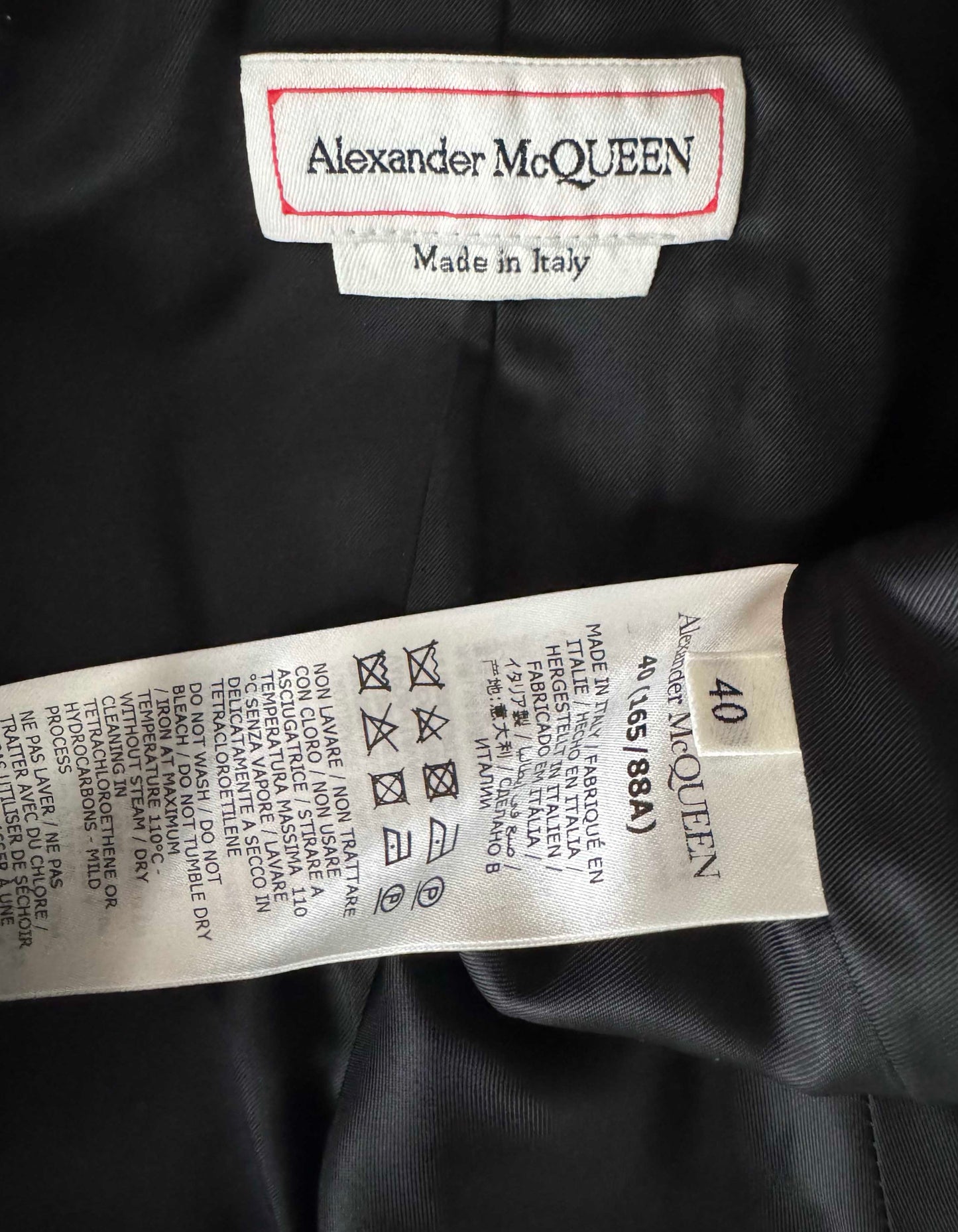 ALEXANDER McQUEEN Black Single-Button Blazer - 4 US | 40 IT