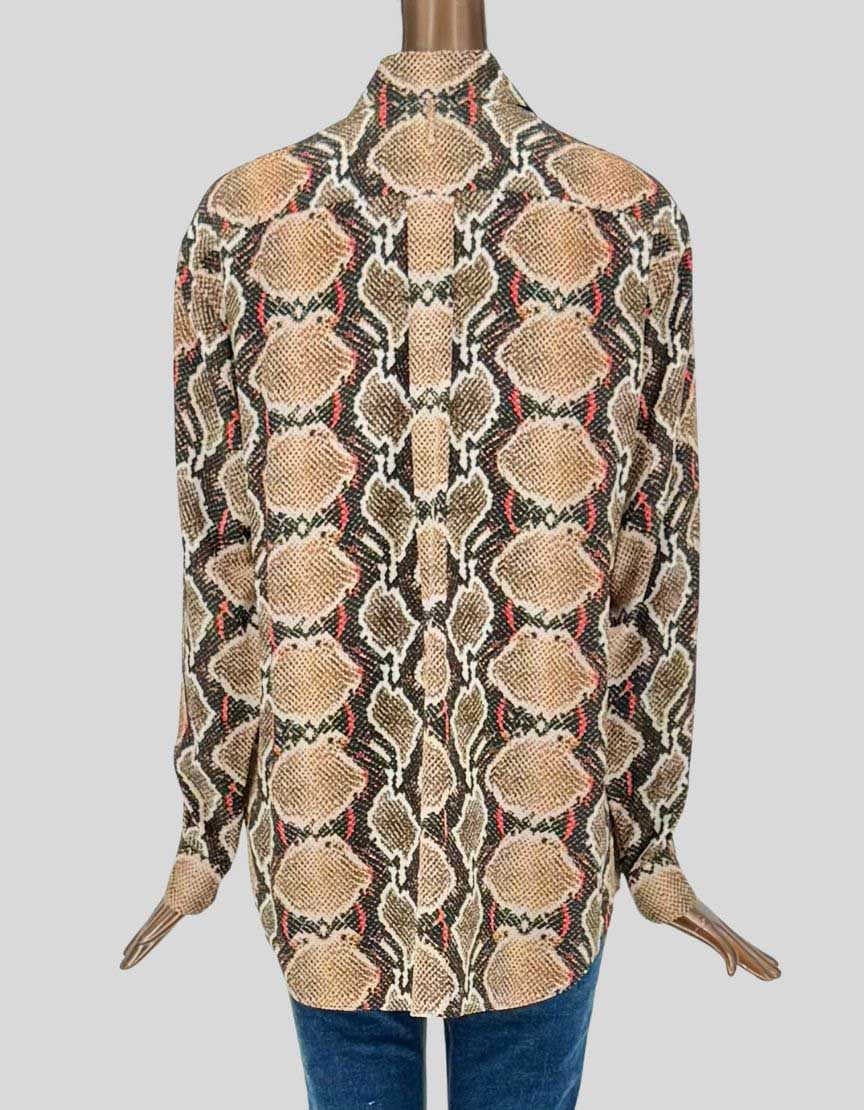 BURBERRY Carlota Python Print Silk Blouse w/ Tags - 4 US | 6 UK | 38 IT