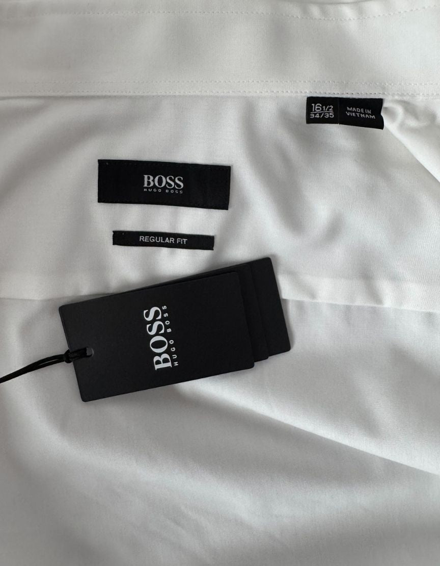 HUGO BOSS Regular Fit White Dress Shirt w/ Tags - 16½-34/35