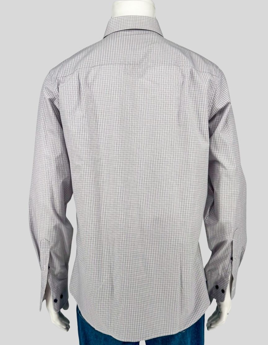 DAVID DONAHUE Trim Fit Check Dress Shirt w/ Tags - 16½-34/35