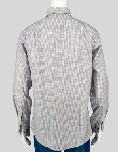 DAVID DONAHUE Trim Fit Check Dress Shirt w/ Tags - 16½-34/35