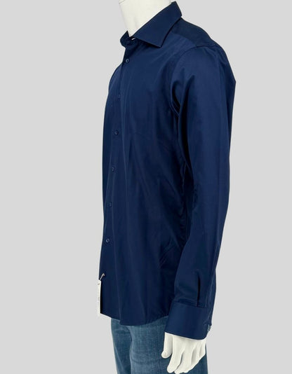 JOHN HENRIC Navy Blue Dress Shirt w/ Tags - 15¾ / 40 US