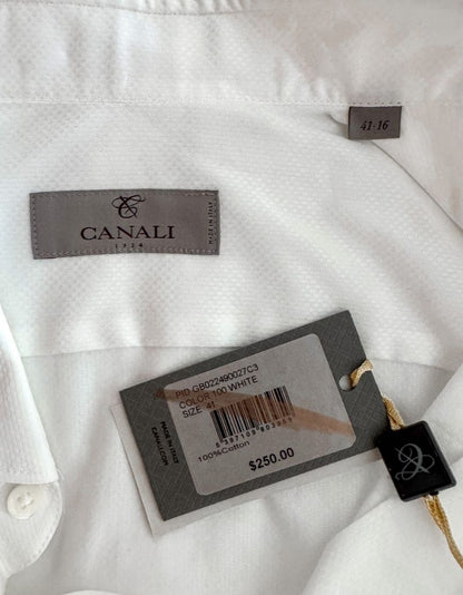CANALI Modern Fit White Dress Shirt w/ Tags - 41/16 US