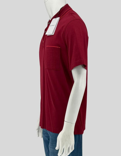 SALVATORE FERRAGAMO Logo Collar Polo Shirt w/ Tags - Large