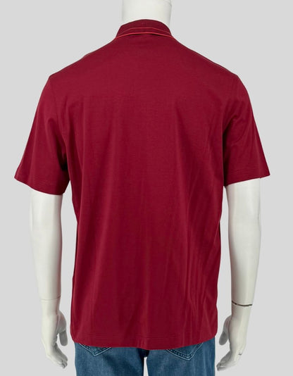 SALVATORE FERRAGAMO Logo Collar Polo Shirt w/ Tags - Large